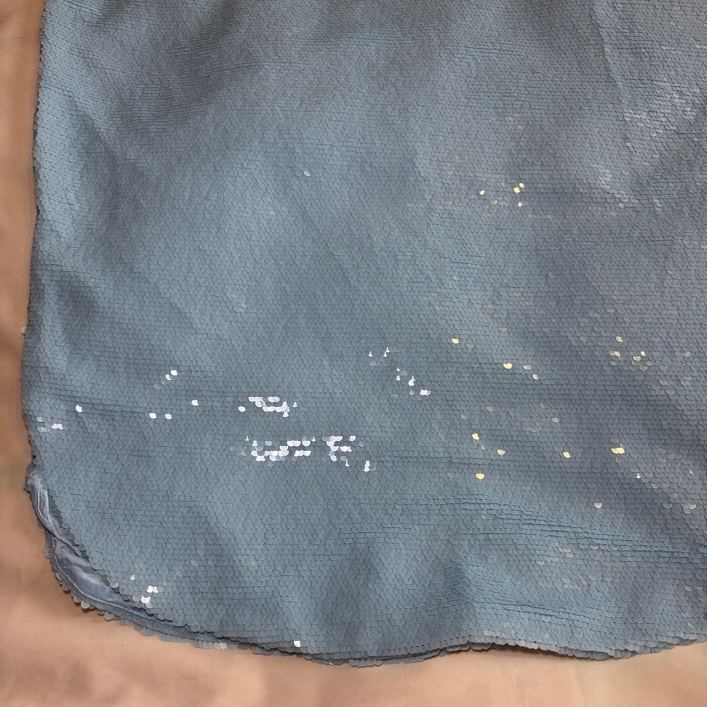NEW! The Frankie Shop- Gloria Sequin One Shoulder Dress Size Small Sky Blue - Picture 9 of 10